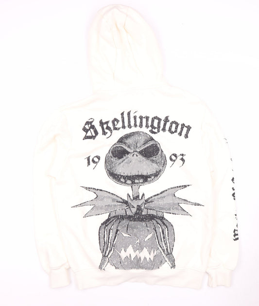 Disney Unisex White Jack Skellington Hoodie S