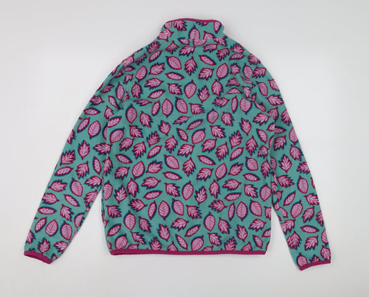 Lands' End Girls Multicoloured XL Henley Fleece Sweatshirt