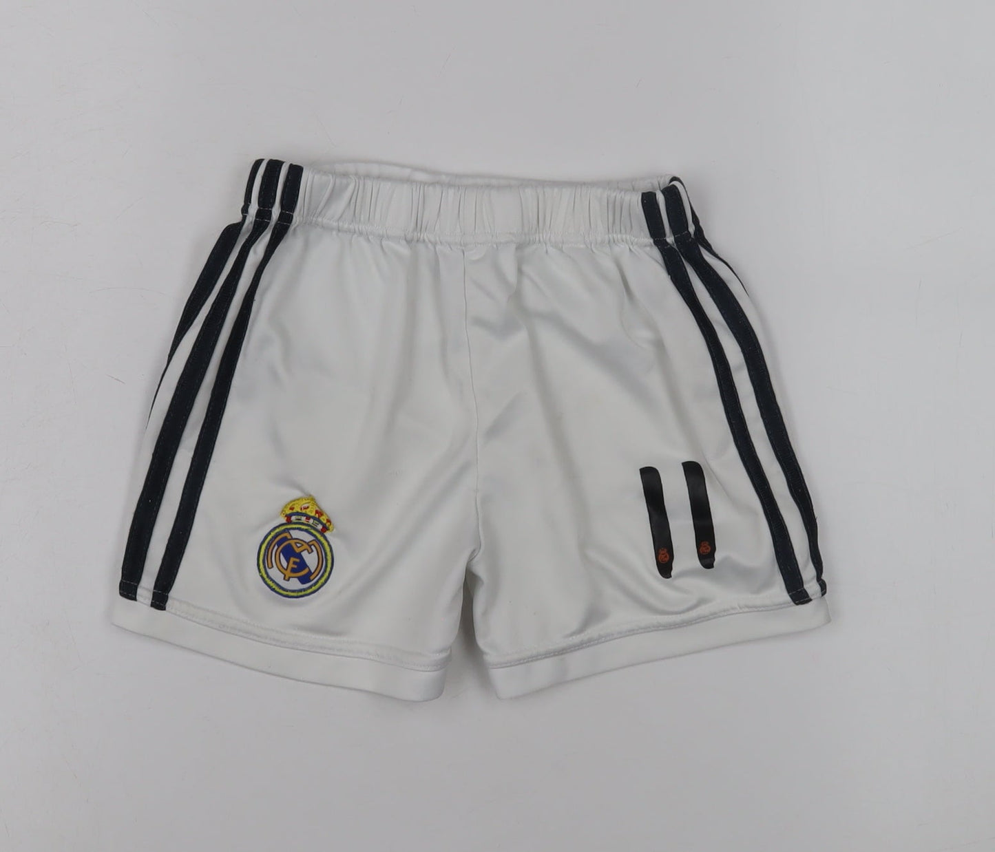 Adidas Boys White Athletic Shorts S Football
