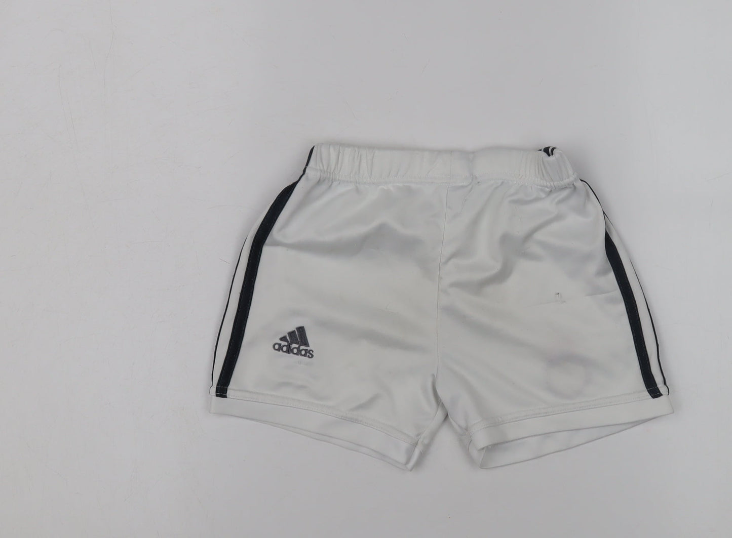 Adidas Boys White Athletic Shorts S Football