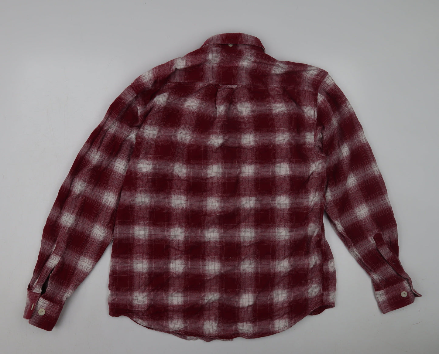 Ben Sherman Men's Red Plaid Long Sleeve Shirt M