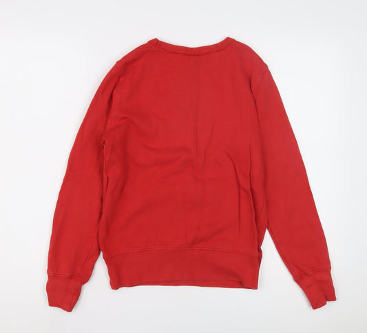 Replay Boys Red Pullover Sweatshirt, Crew Neck, Size 12 Years