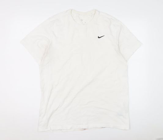 Nike Men's White Crew Neck T-Shirt Size L