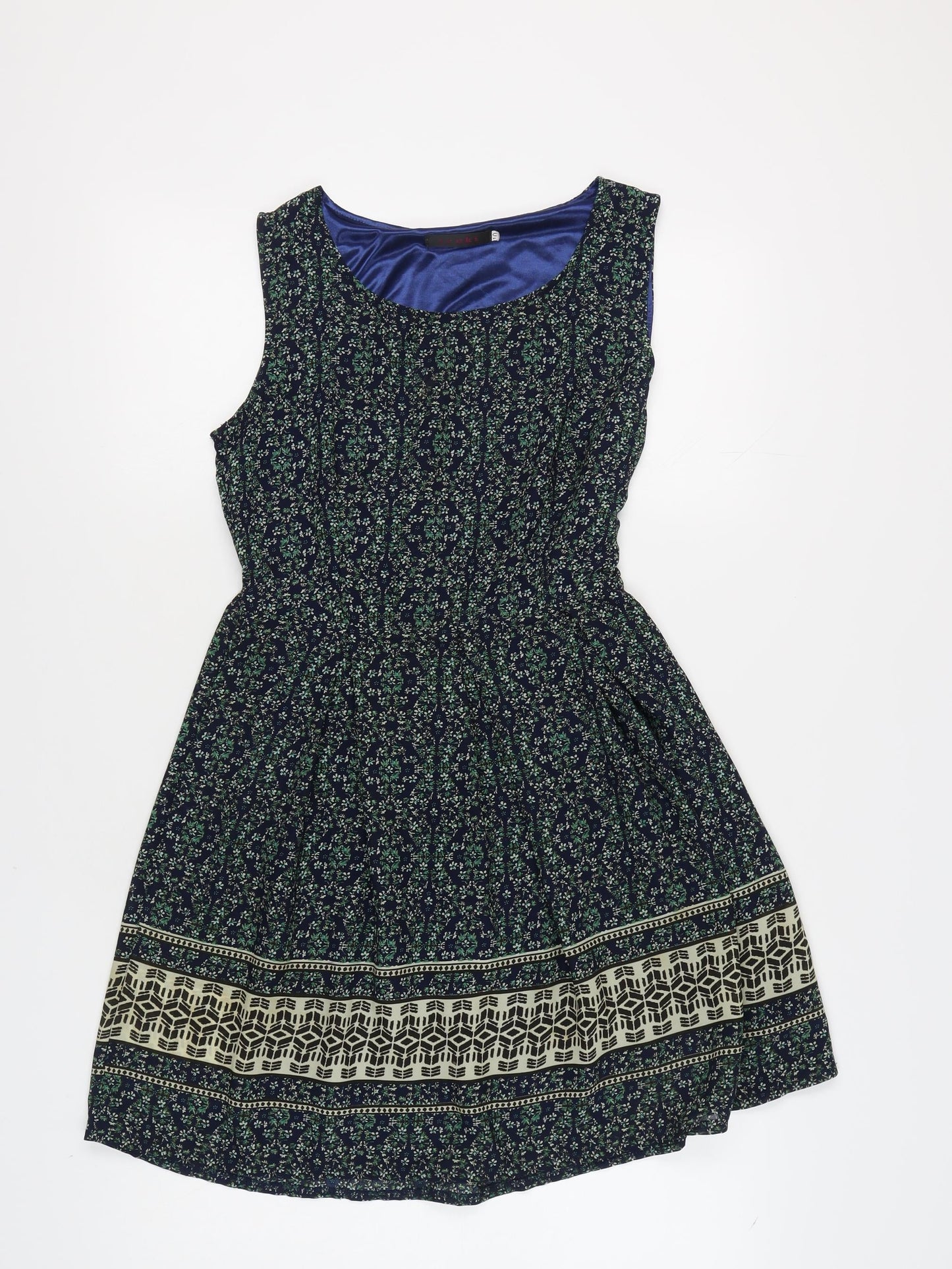 Tenki Women's Blue A-Line Dress, Size 12, Casual Style