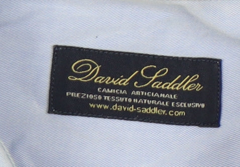David Saddler Men's Blue XL Dress Shirt Classic