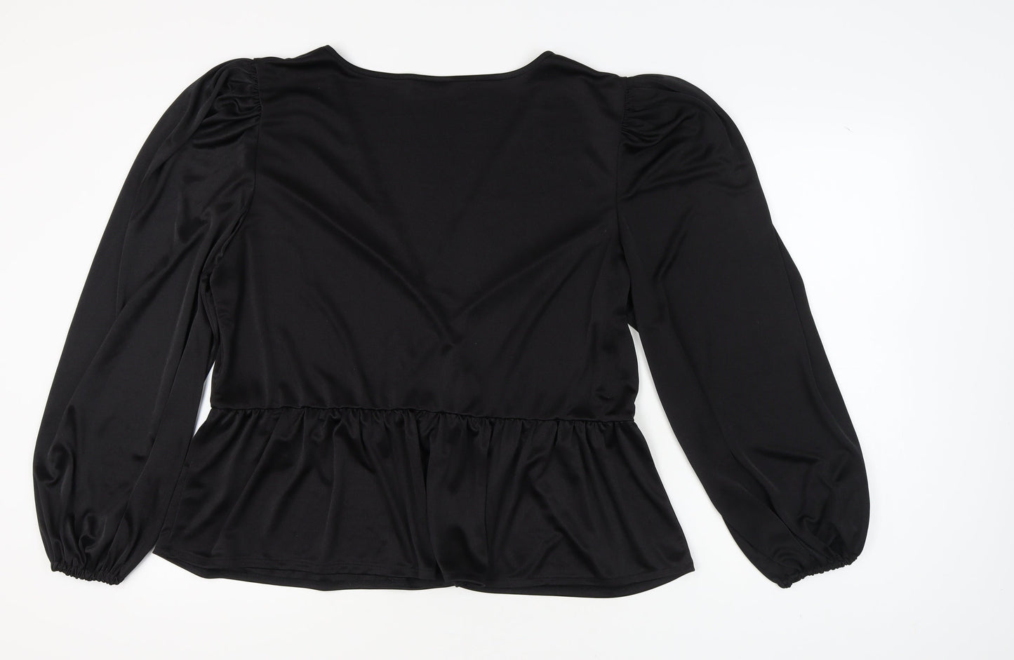 ASOS DESIGN Women's Black Plus Wrap Blouse Size 22