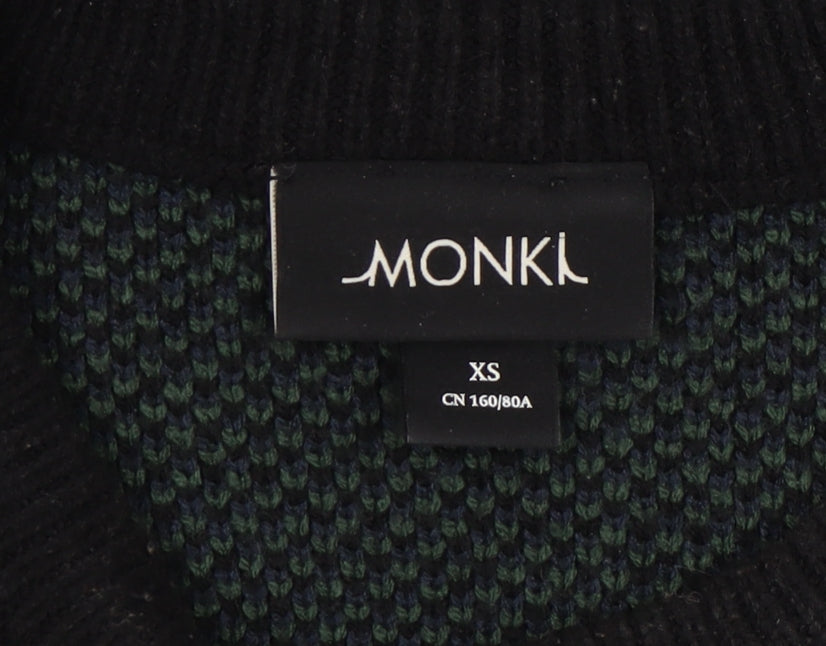 Monki Women's Multicoloured Plaid Acrylic Pullover XS