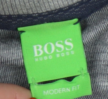 BOSS Hugo Boss Men's Blue L Full Zip Sweatshirt