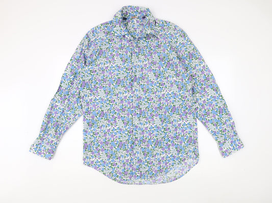 Boden Men's Floral Multicoloured Collared Shirt M
