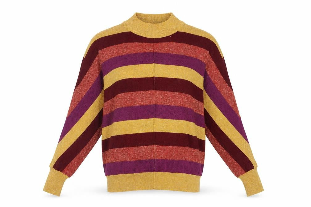 Marks and Spencer Women's Multicoloured Striped Pullover S
