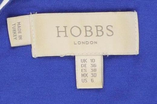 Hobbs Women's Blue Geometric Midi Dress UK 10