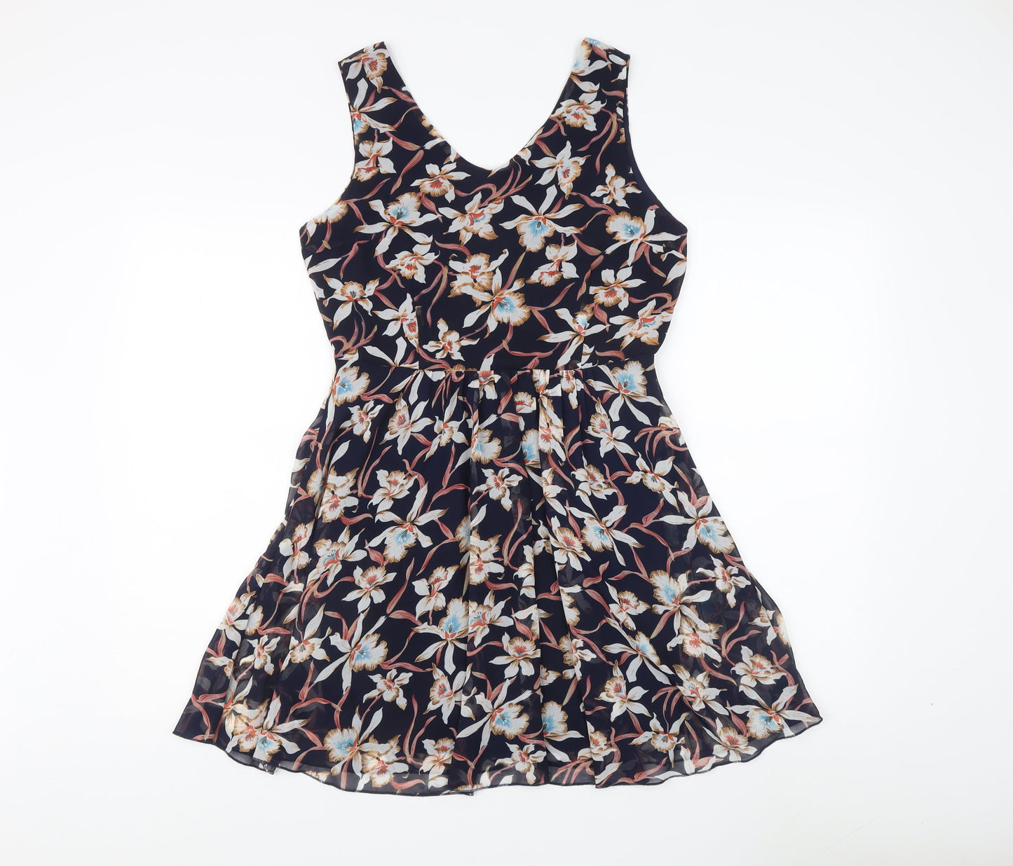 Jasmine Women's Multicoloured Floral A-Line Dress - Size 10