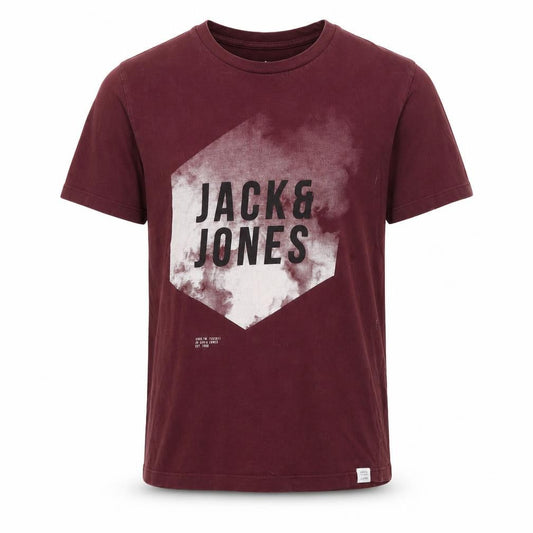 Mens UK Size M JACK & JONES Red  Cotton T-Shirt