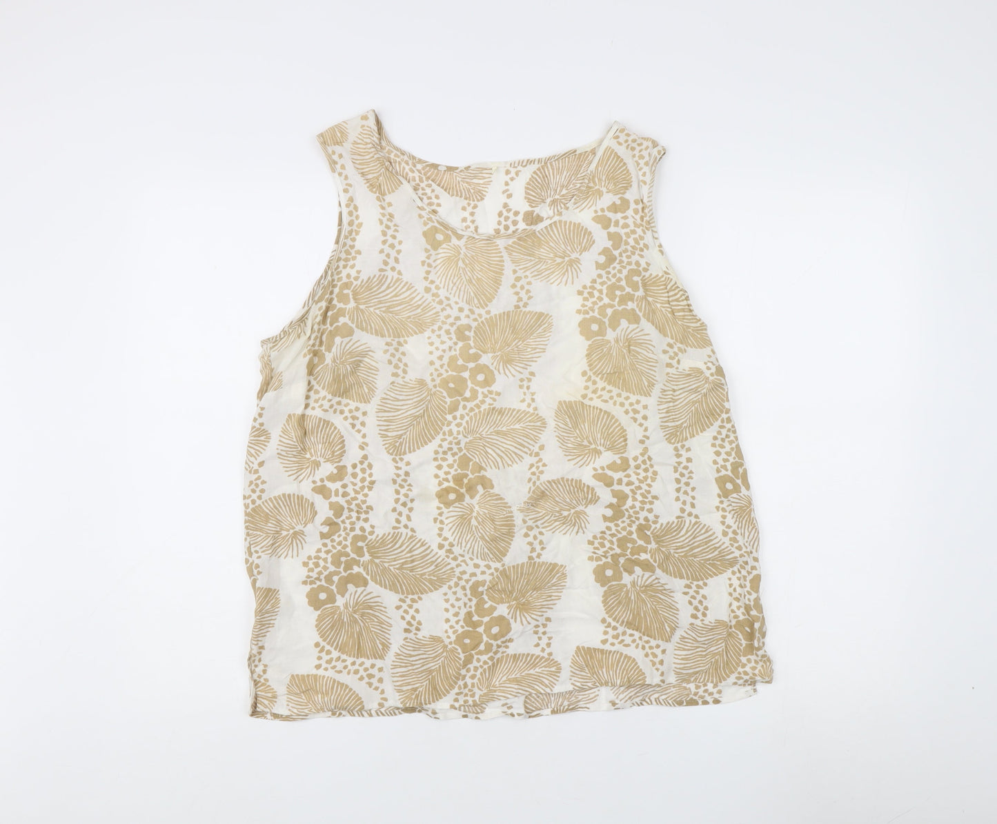 Marks and Spencer Women's Beige Floral Tank Top Size 18