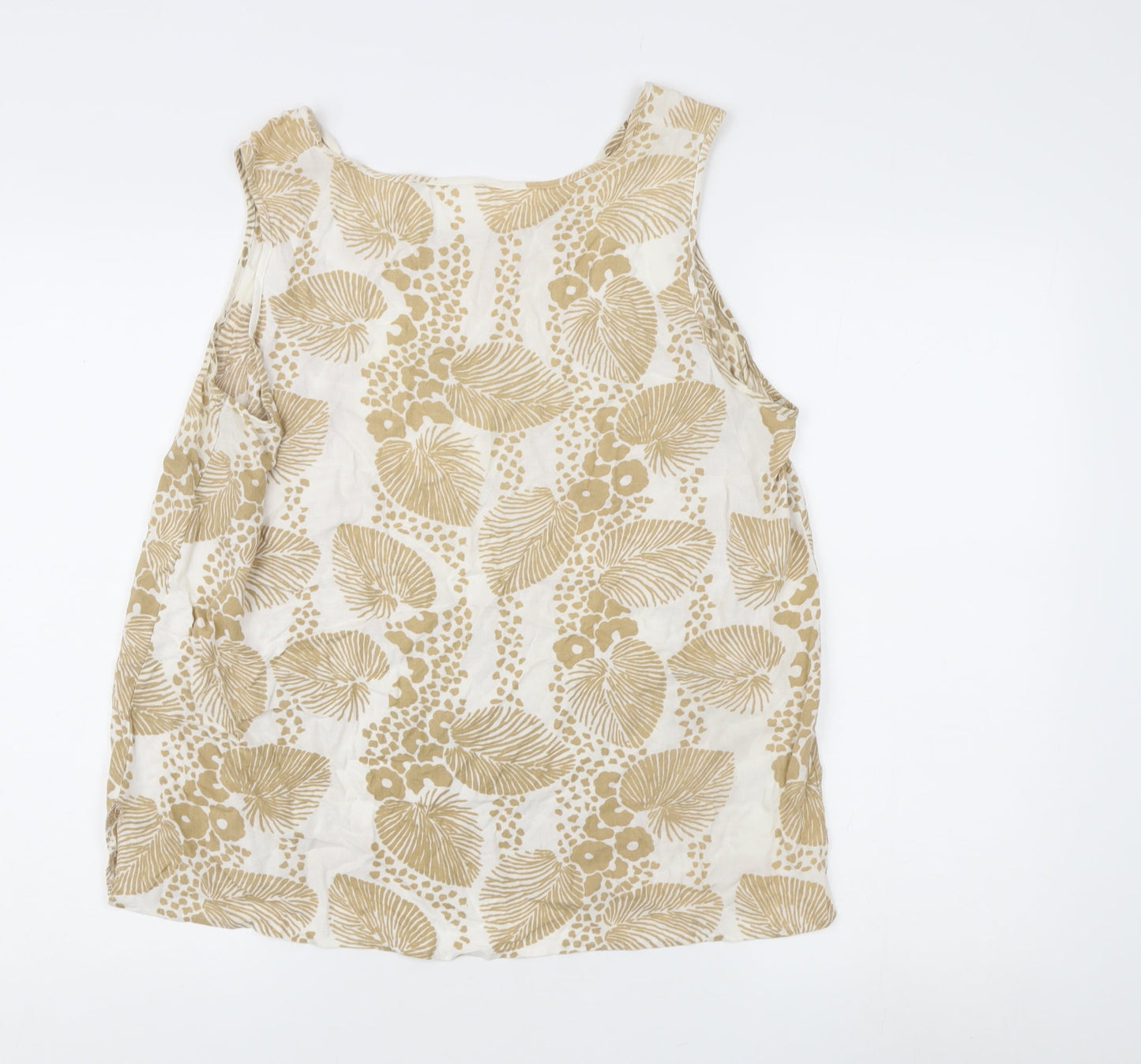 Marks and Spencer Women's Beige Floral Tank Top Size 18