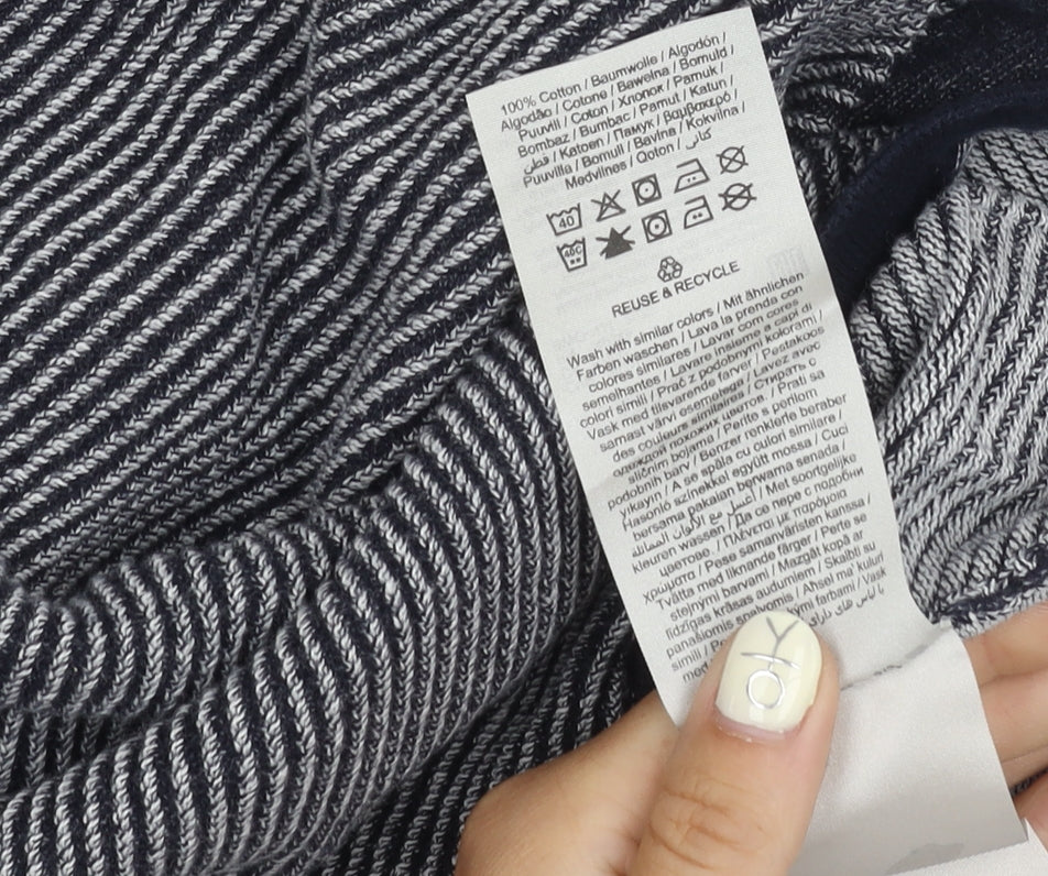 Jack & Jones Men's Black 2XL Striped Pullover