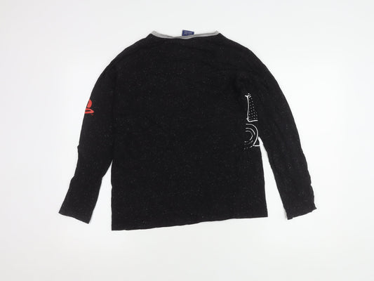 PlayStation Boys Black Long Sleeve Graphic Tee 13-14 Years