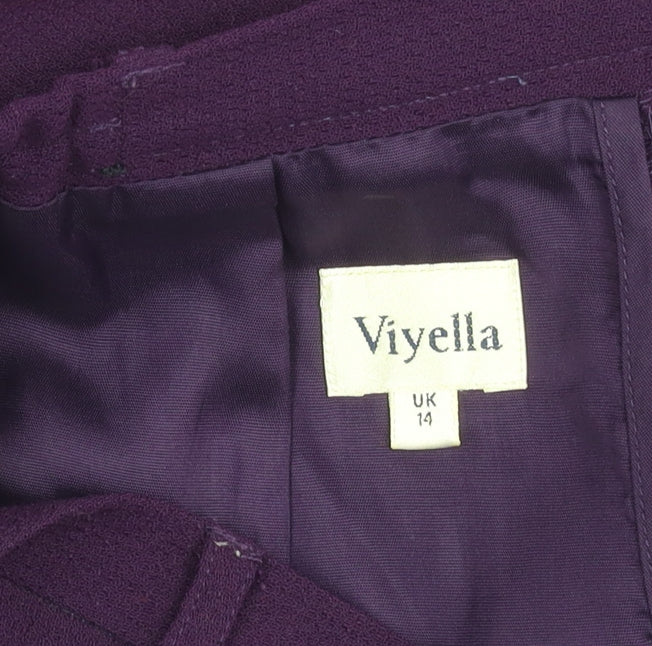 Viyella Women's Purple Pencil Skirt Size 14
