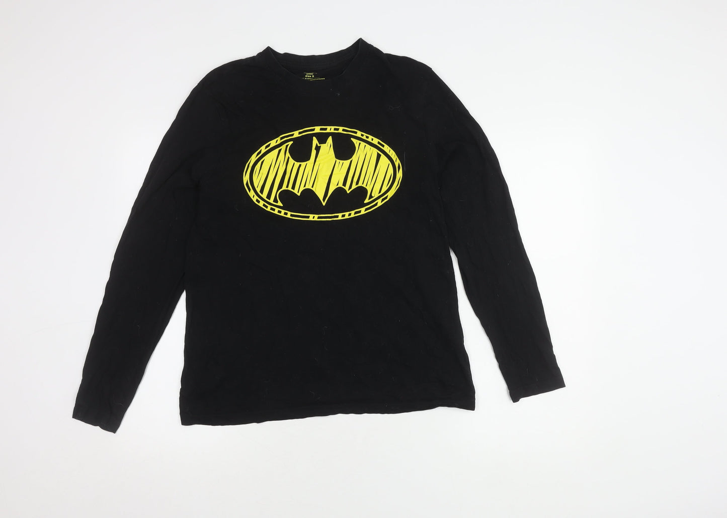 Batman Black Long Sleeve T-Shirt, Men's Small