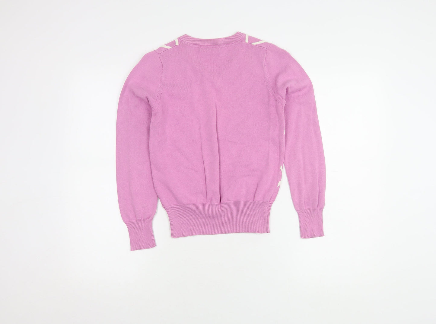 Glenmuir Women's Pink XS Argyle Pullover Jumper
