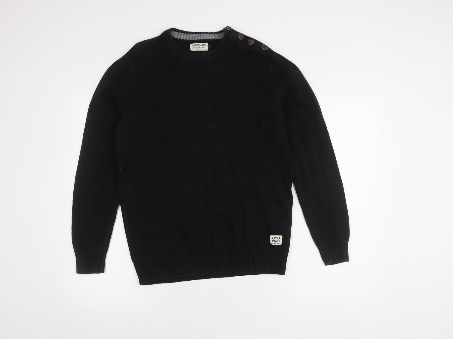 Jack & Jones Men's Black Pullover Jumper - Size S