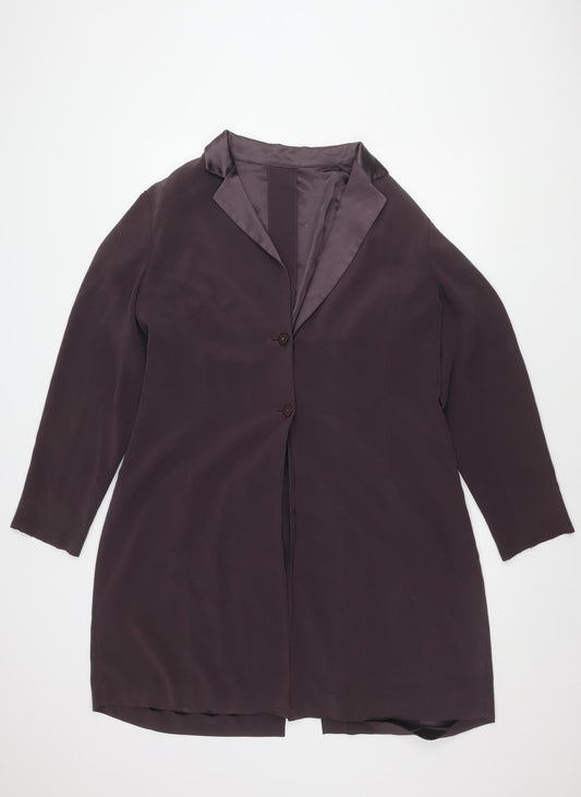 Libra Women's Purple Long Sleeve Button Coat