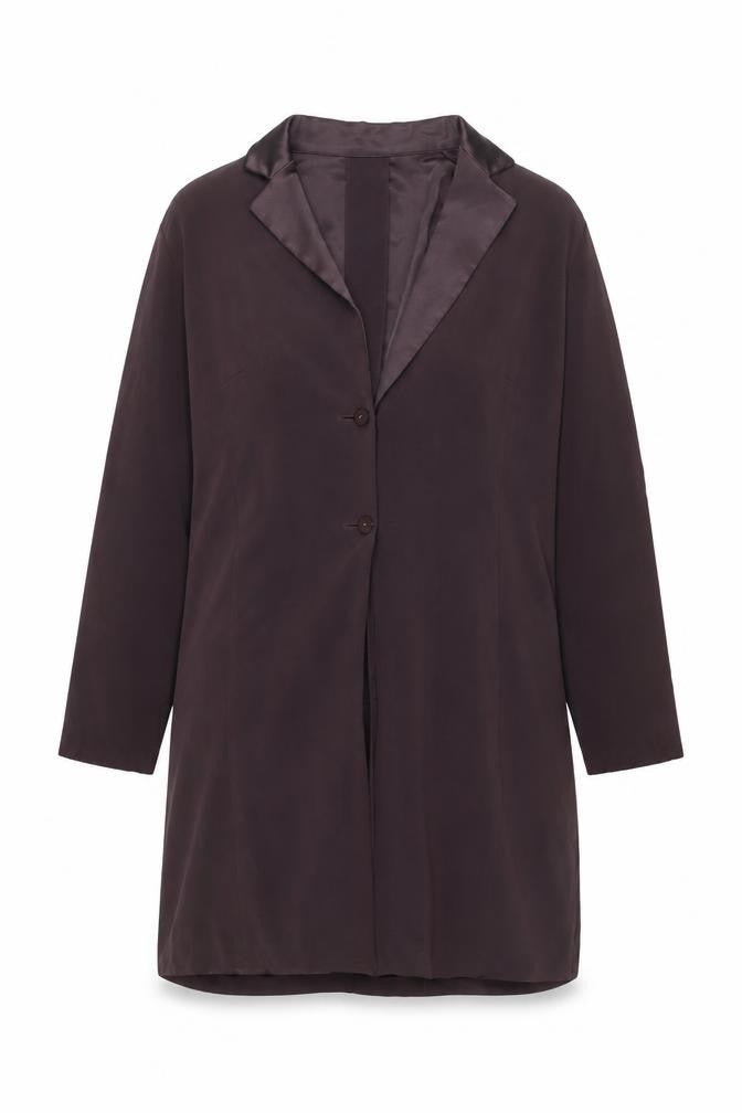 Libra Women's Purple Long Sleeve Button Coat