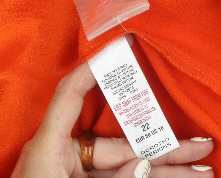 Dorothy Perkins Women's Orange Top - Size 22