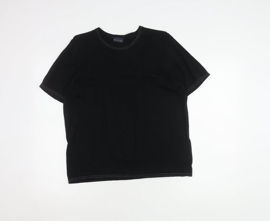 Alexon Women's Black L Knit Half Sleeve Top