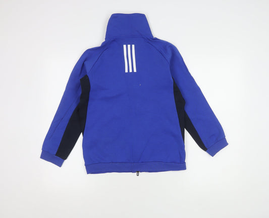 Adidas Boys Blue Track Jacket 11-12 Years with Full Zip