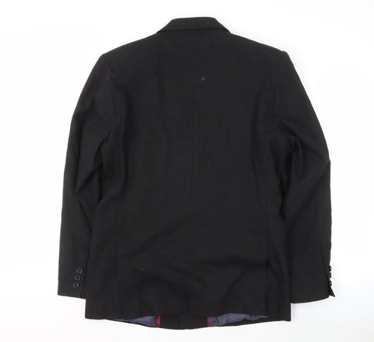 st-martins Men's Black Blazer, L, Formal Jacket
