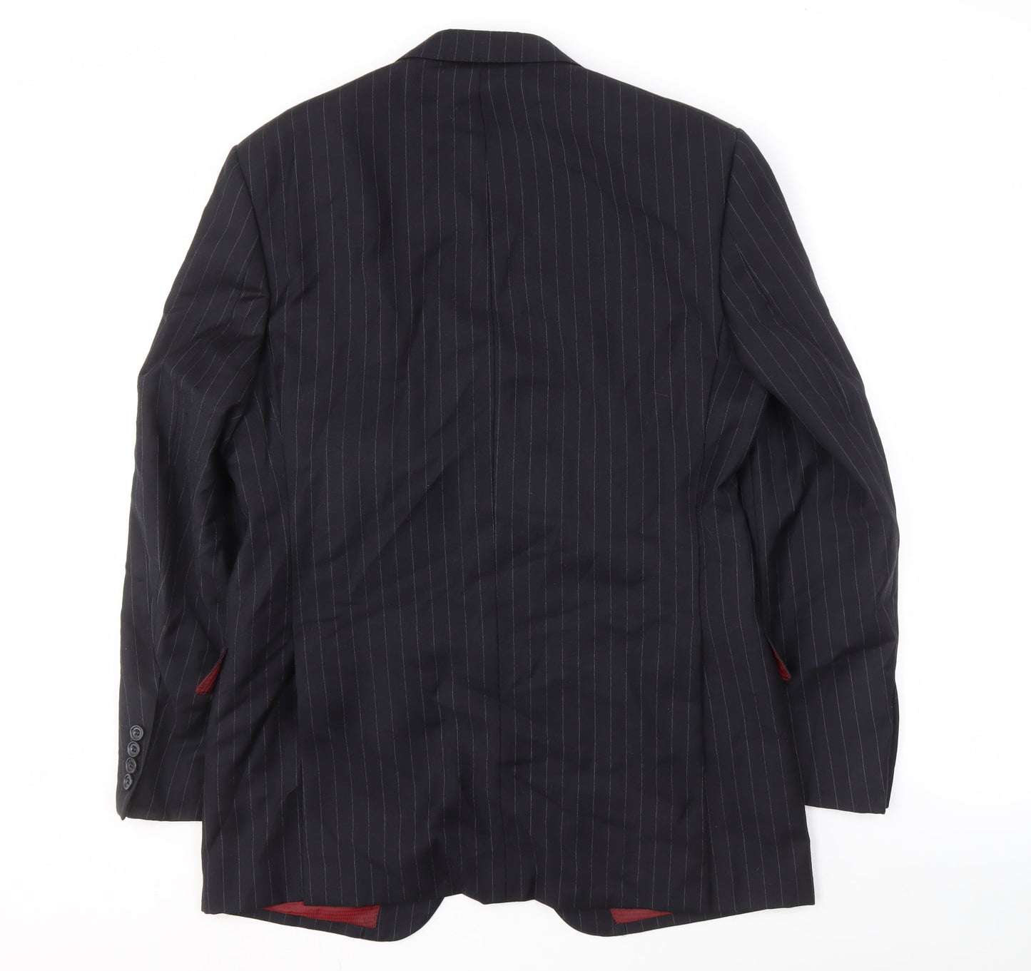 Marks and Spencer Men's Blue Striped Blazer 38R