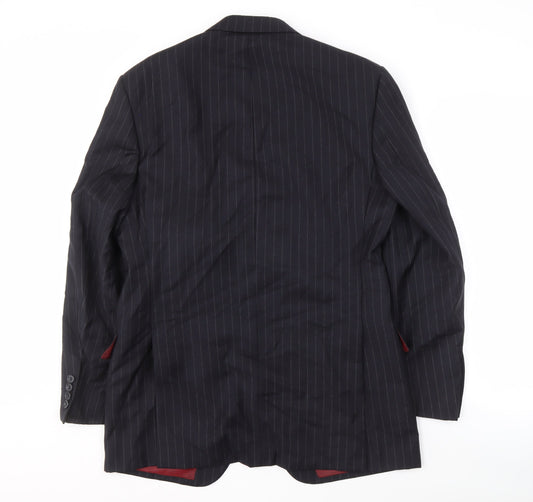 Marks and Spencer Men's Blue Striped Blazer 38R