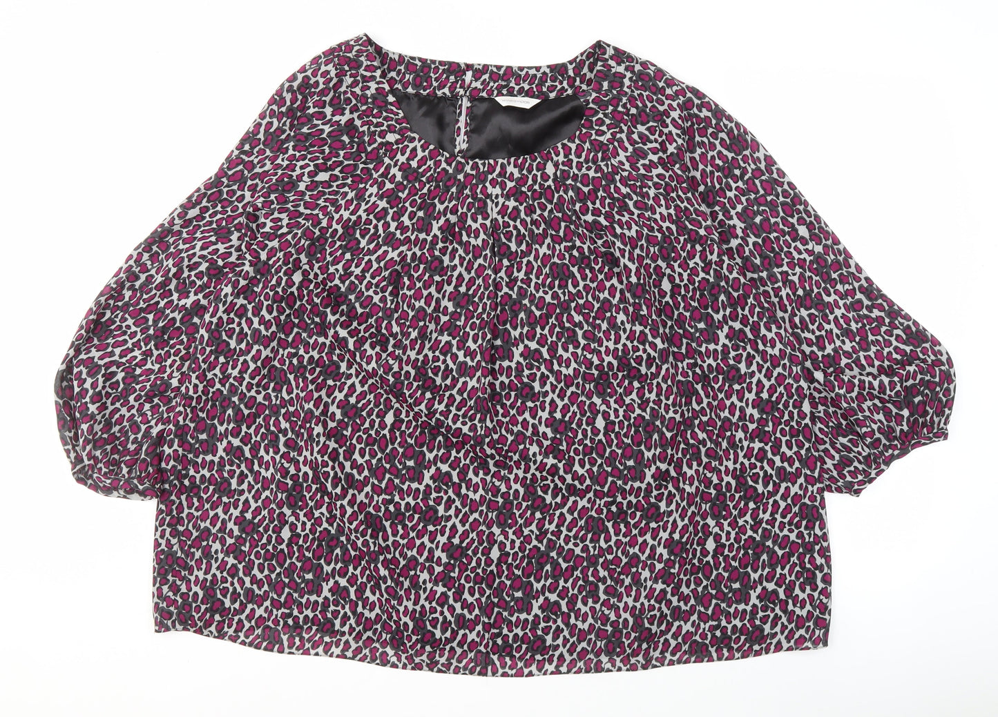 Windsmoor Women's Pink Animal Print Blouse Size 24
