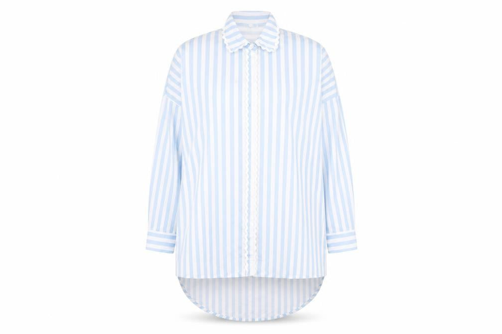 Womens UK Size M Khaadi Blue Cotton Button-Up