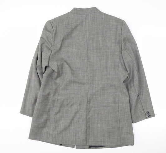 Alexon Women's Grey Suit Jacket Size 16 Wool Blend