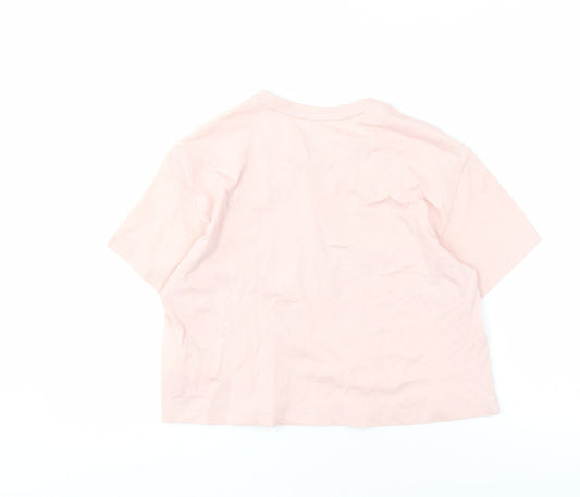 Puma Girls Pink T-Shirt 11-12 Years Logo Short Sleeve Casual