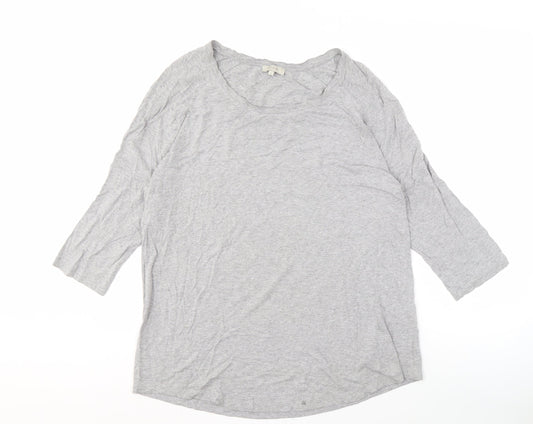 Hobbs Women's Grey 3/4 Sleeve T-Shirt Size S