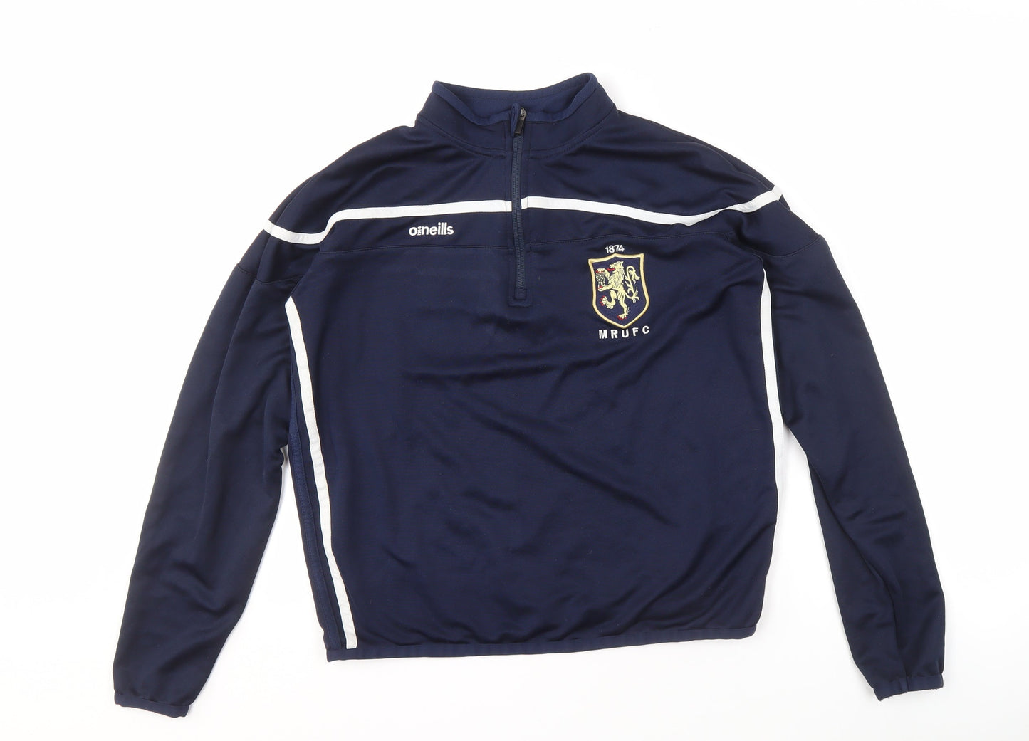 Unisex Adults UK 12 Regular O'Neills Blue Full Zip Sweatshirt