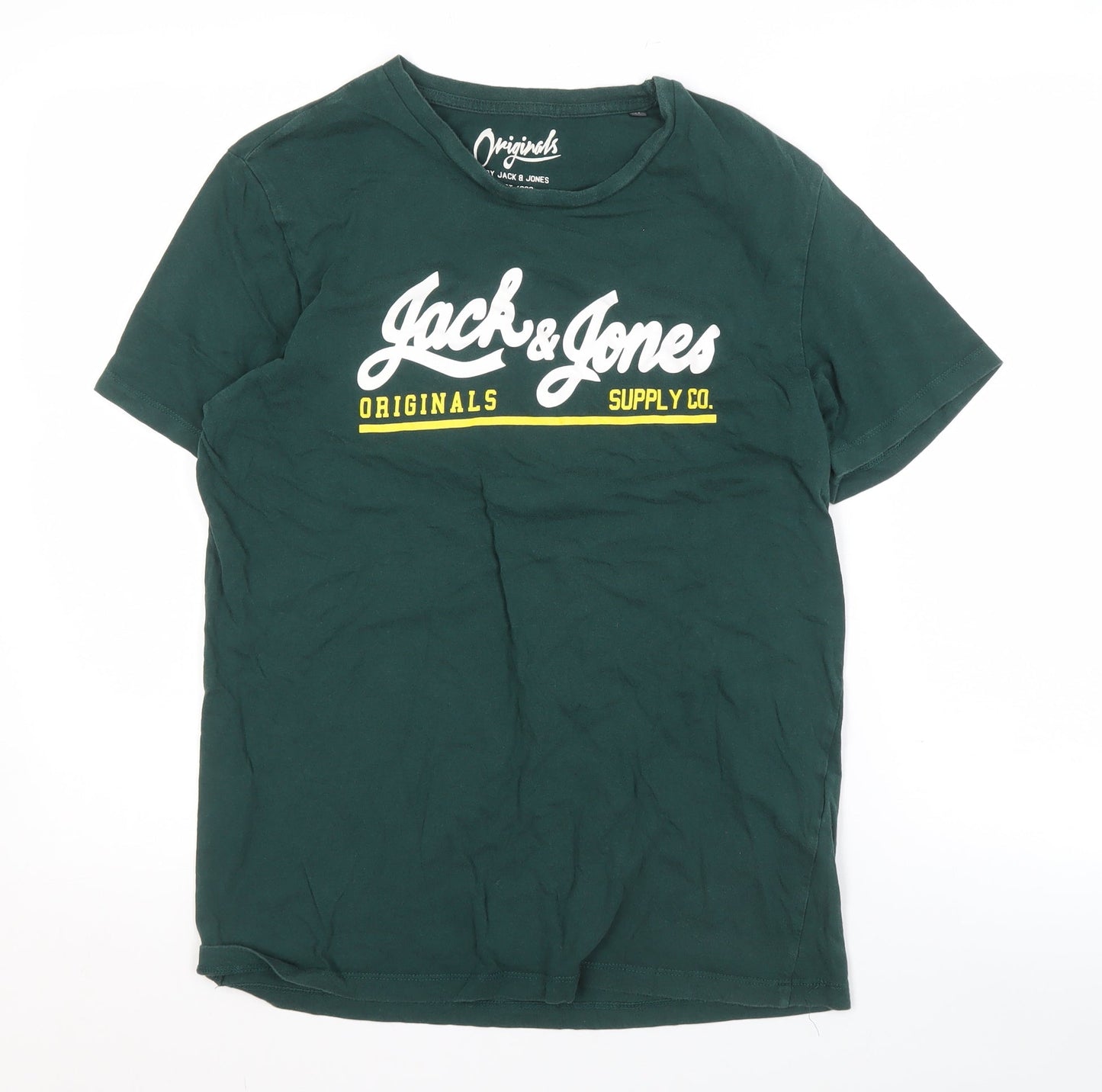 Jack & Jones Men's Green Logo T-Shirt Size M