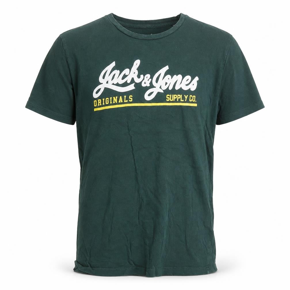 Mens UK Size M JACK & JONES Green  Cotton T-Shirt