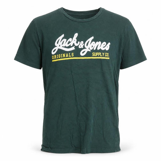 Mens UK Size M JACK & JONES Green  Cotton T-Shirt