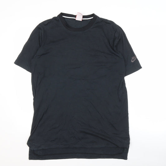 Nike Men's Black Cotton T-Shirt Large, Crew Neck