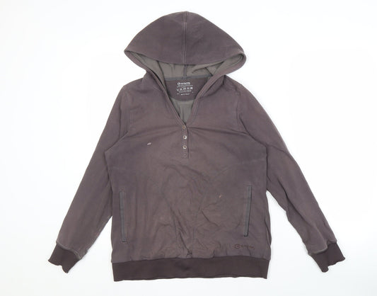 Sprayway Women's Grey Henley Hoodie, Size 10, Hooded