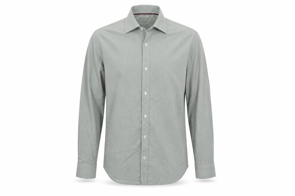 Front view of Alexandre of England Men's Green Check Shirt