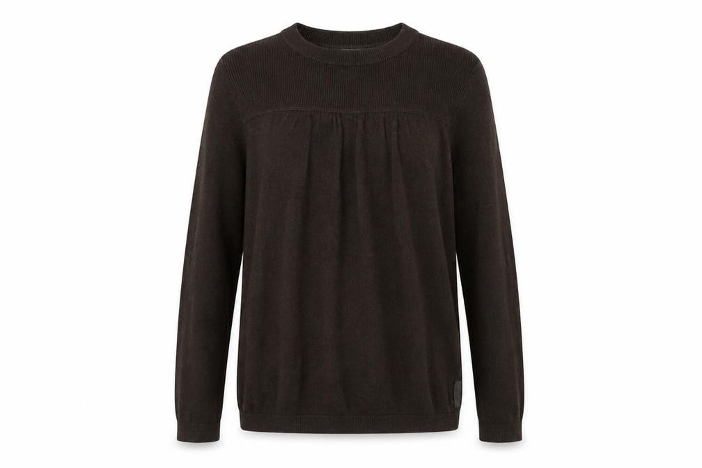 Womens UK S Regular DKNY Jeans Brown Pullover Tight-Knit
