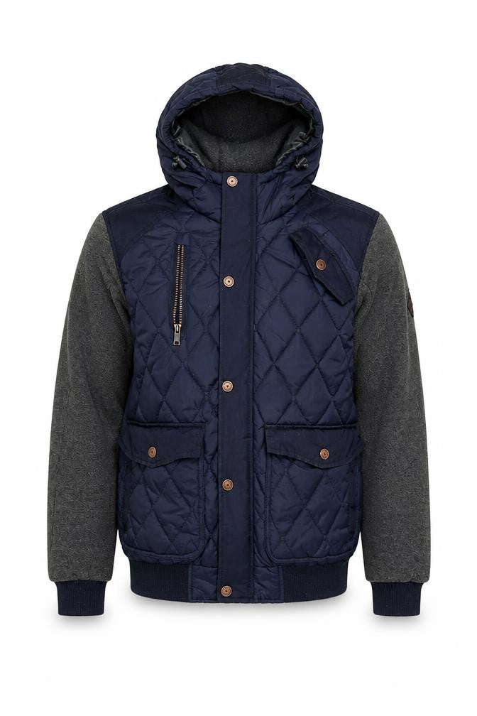 Twistedsoul Men's Quilted Hooded Jacket M