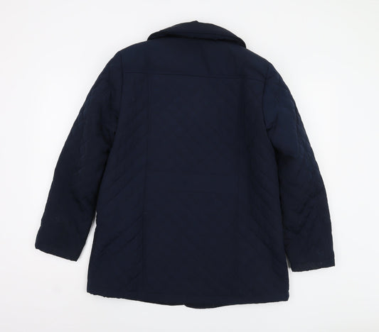 Eastex Women's Blue Quilted Jacket, Size 12, Elegant & Casual