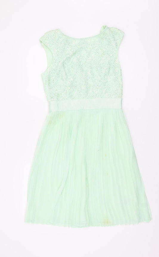 Ted Baker Women's Green Fit & Flare Dress Size 6