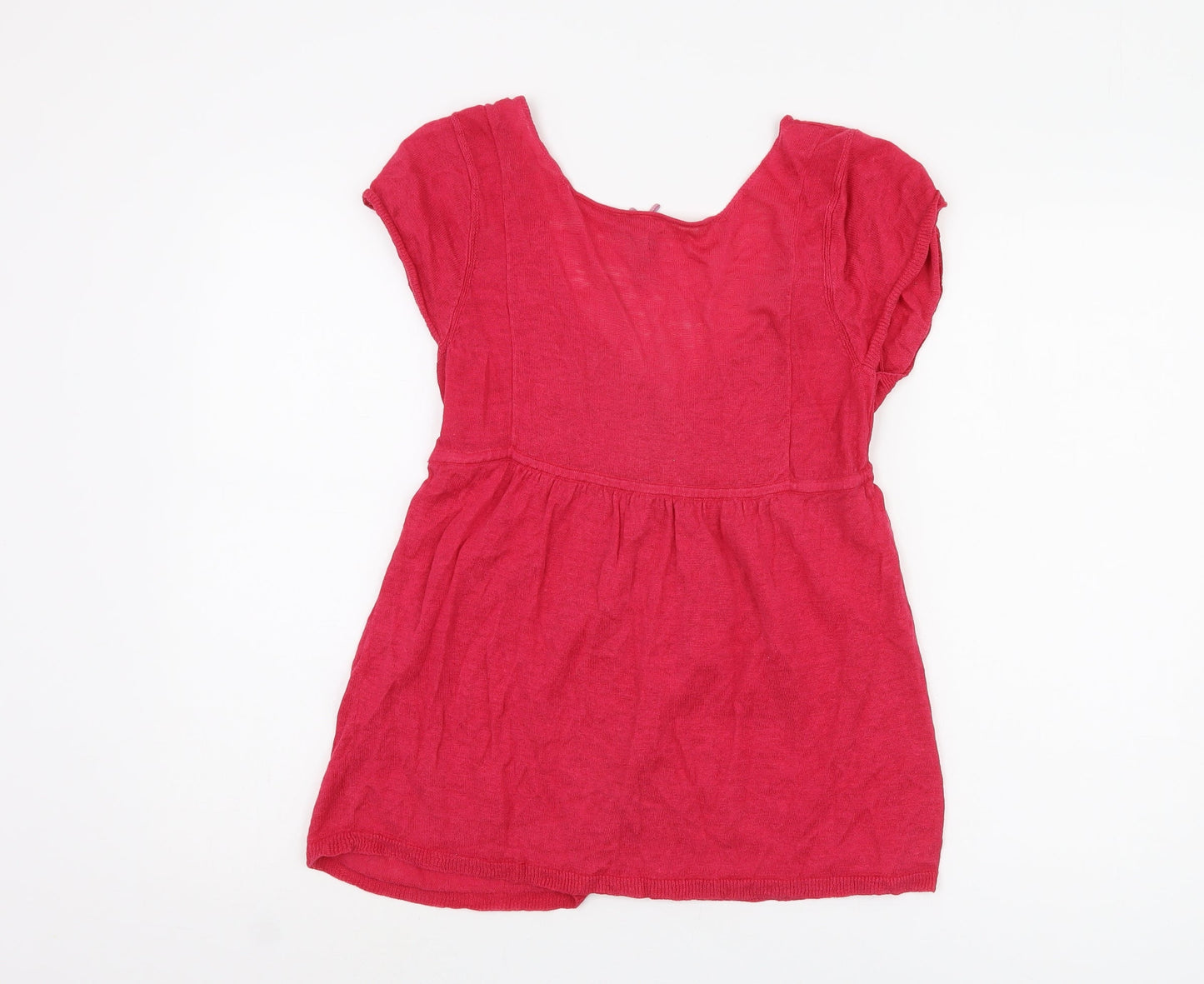 White Stuff Women's Red Short Sleeve Knit Jumper
